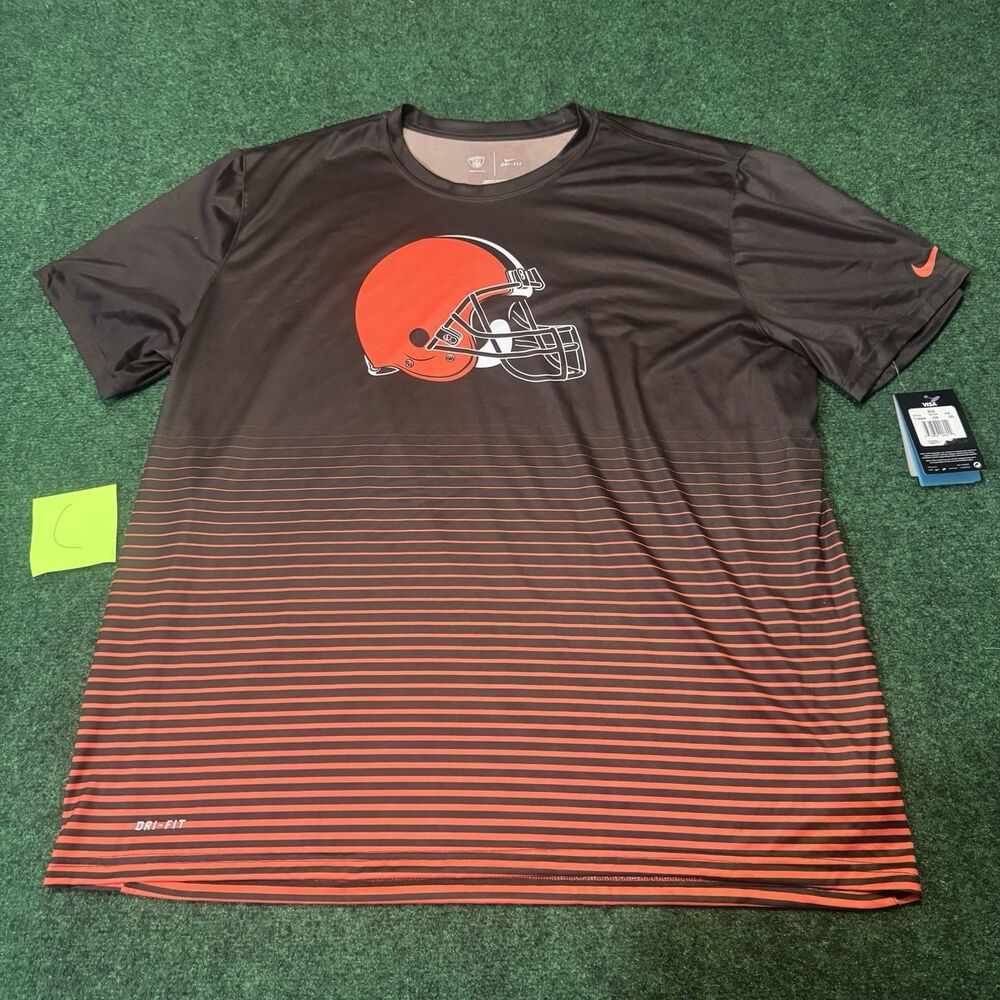 NWT Nike Cleveland Browns Dri-Fit Training Shirt XXL Gradient NFL Tee